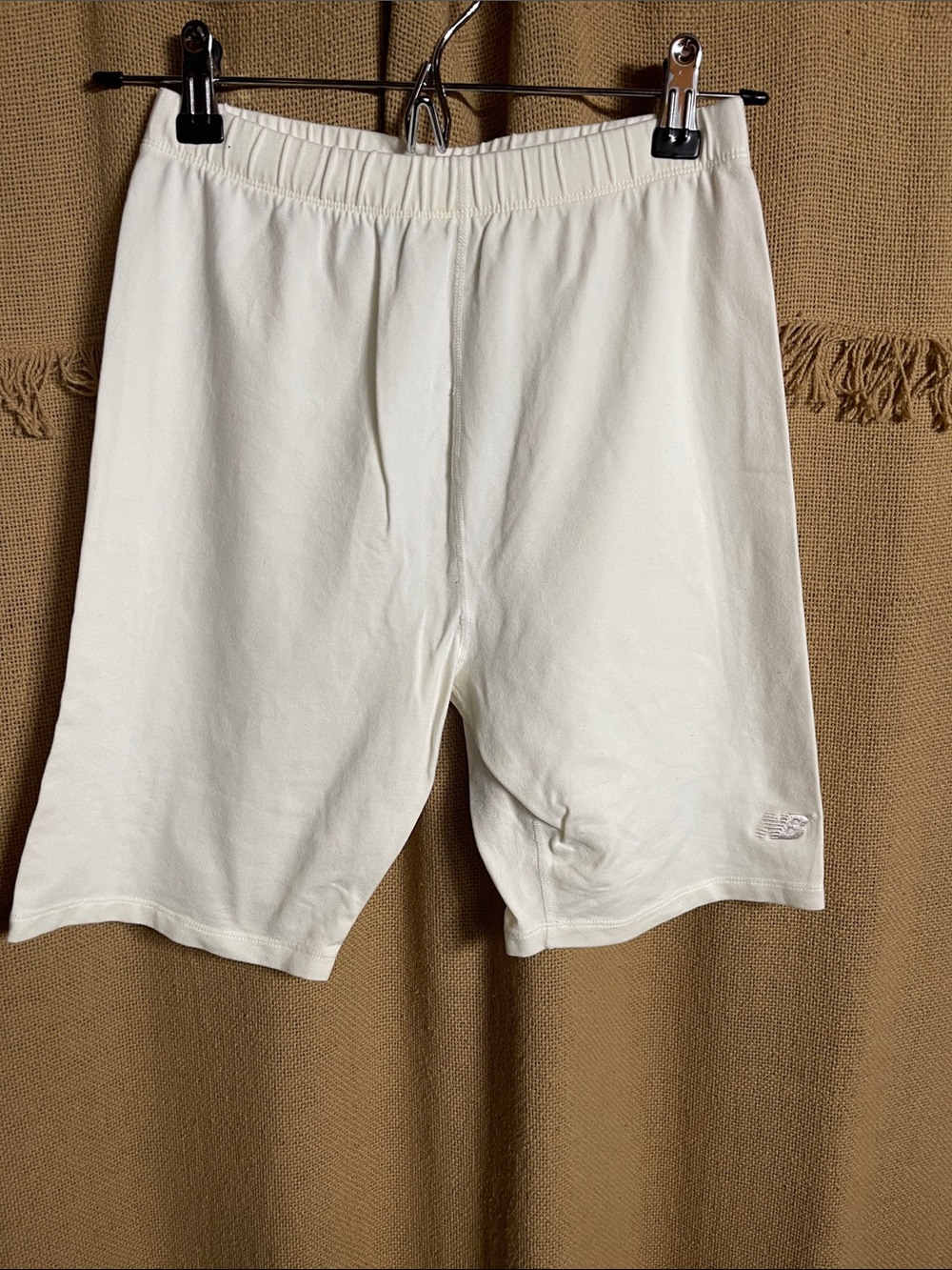 New Balance White Men’s Athletic Shorts with Subtle Logo